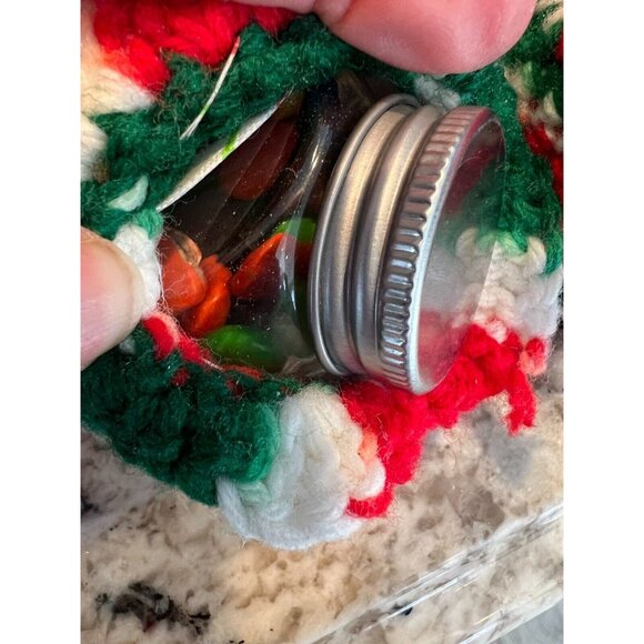 Hand Knit Crochet Christmas Holiday Ornament Lot Of 13 Balls Vintage Red Decor‎ - Picture 4 of 12